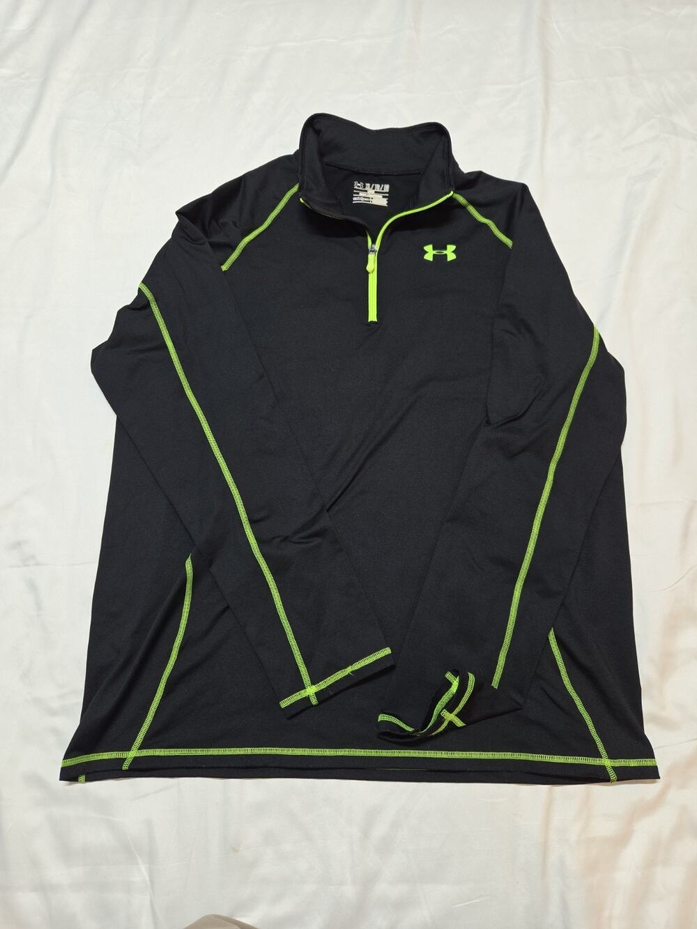 Under Armour ColdGear Pullover Mens XL Black 1/4 Zip Running Shirt Thermal